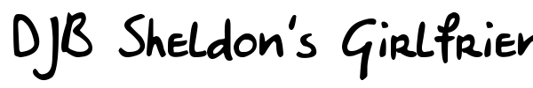 DJB Sheldon's Girlfriend font preview